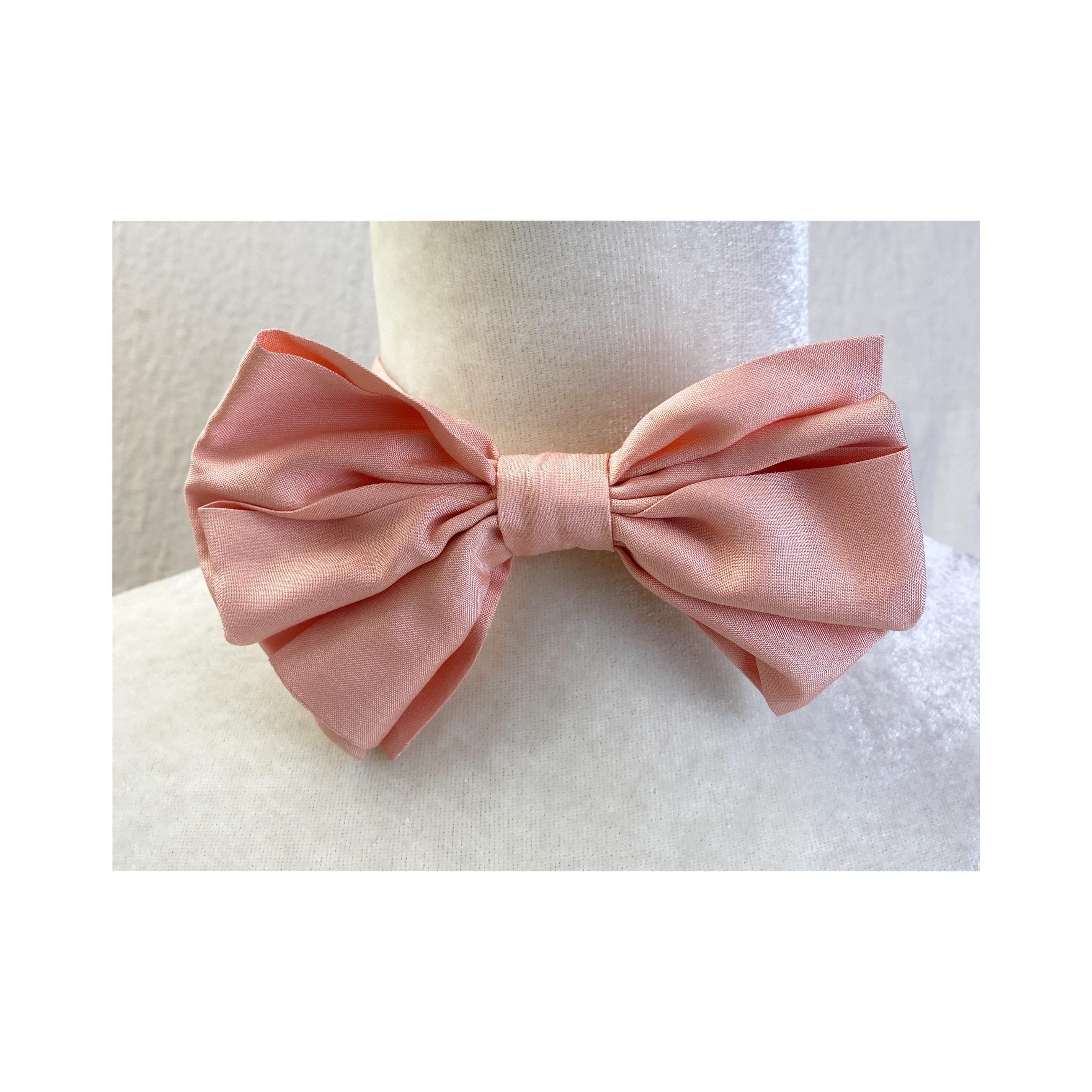 Ginnie Johansen Light Pink Leather Wide Belt / Bow Detail Ginnie Johansen Designs Adjustable Satin Bow Belt - Etsy main image 4