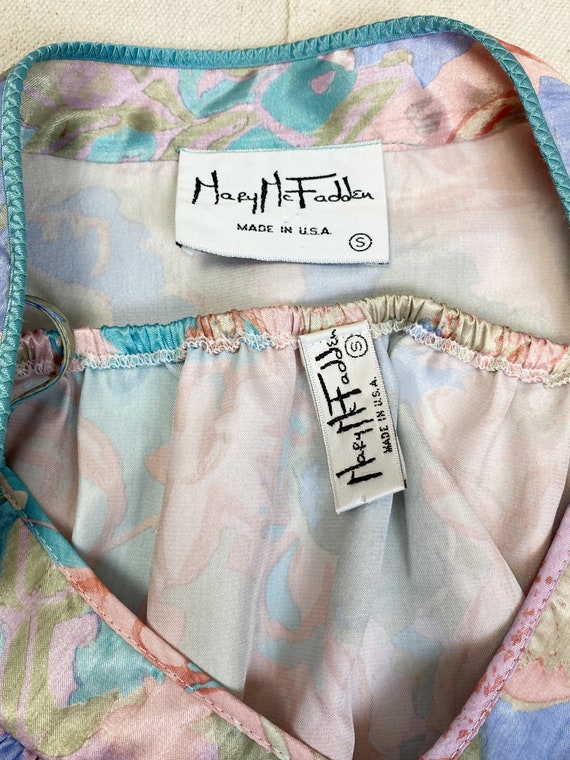 1990s Mary Mcfadden Lingerie Nightgown and Robe Set A… - Gem