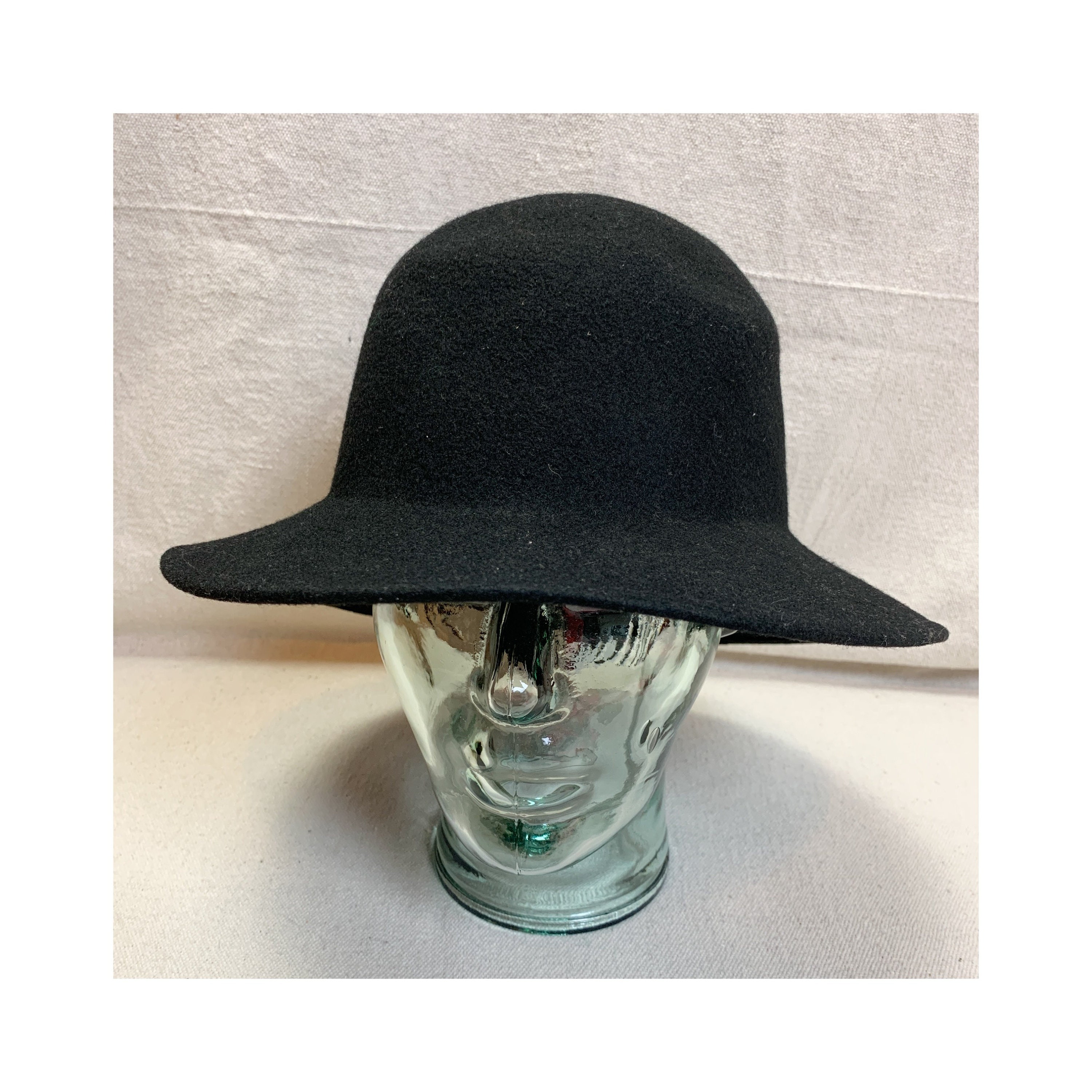 Vtg Lancaster Black Wool Hat - Etsy