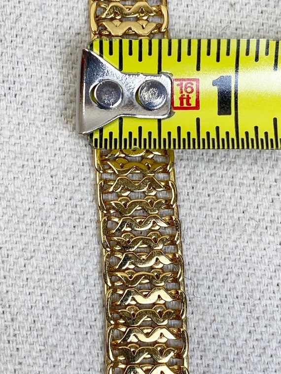 Monet Gold Tone Wide Choker Necklace - image 7