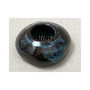 Signed Studio Pottery Ikebana Mini Vase Flower Frog
