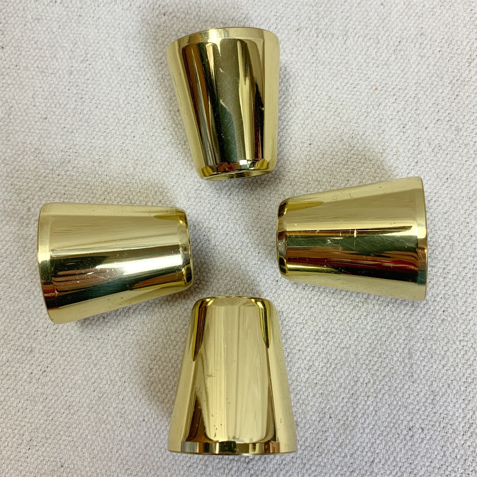 Set 4 Brass Candle Followers for Taper Candles Etsy