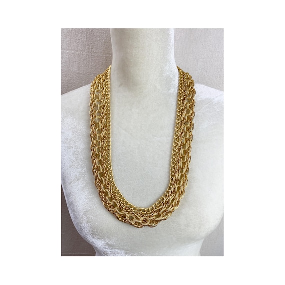 Vintage Signed DB '70s 4 Strand All Different Chu… - image 1