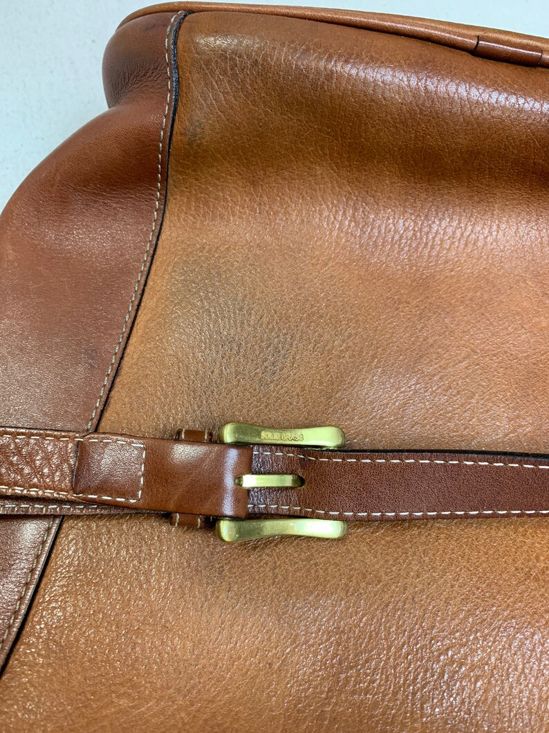 Vintage Bally Brown Leather Crossbody Zip Top Bucket Bag Etsy