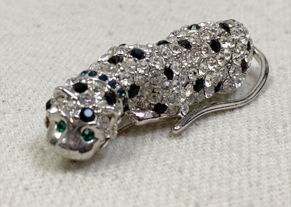 KJL Kenneth Jay Lane for Avon Rhinestone Leopard … - image 7