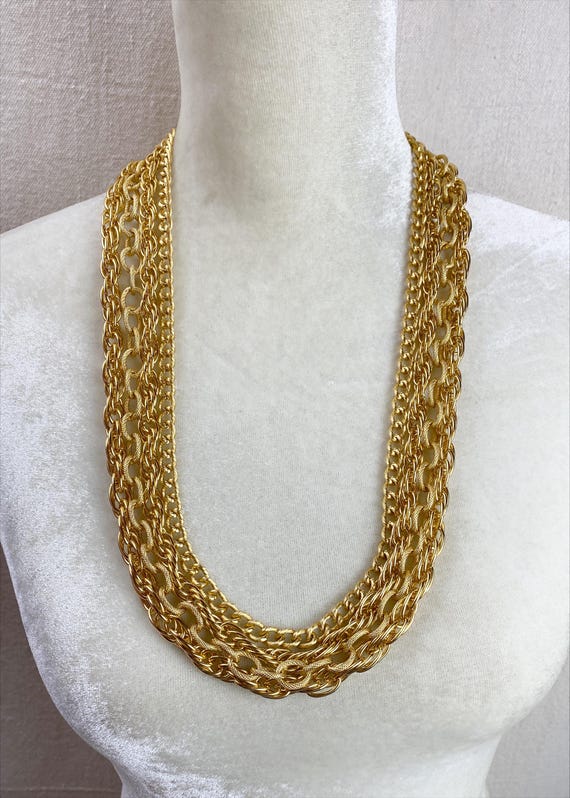 Vintage Signed DB '70s 4 Strand All Different Chu… - image 4