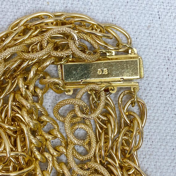 Vintage Signed DB '70s 4 Strand All Different Chu… - image 6