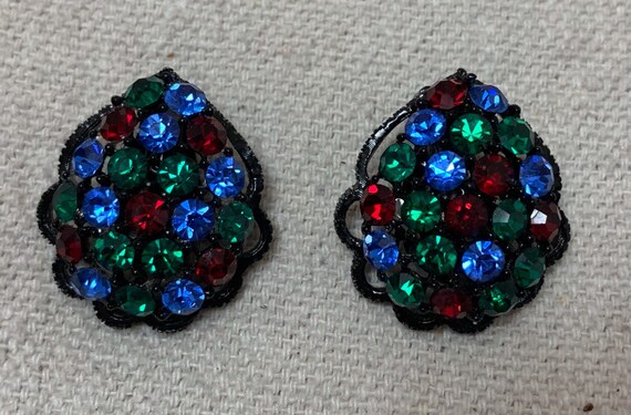 Vintage Weiss Colorful Rhinestone Butterfly Brooc… - image 7