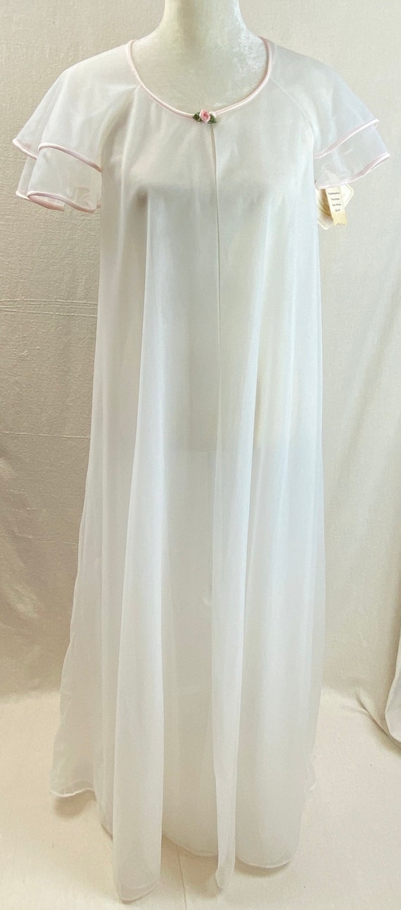 Val Mode Sheer Nylon Open Front Long Dressing Gow… - image 4