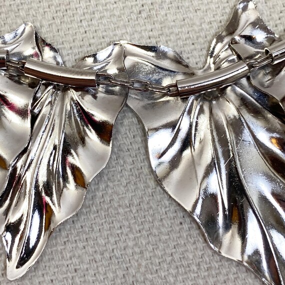 Signed Kirk’s Folly Silver Leaf Statement Necklace - image 7