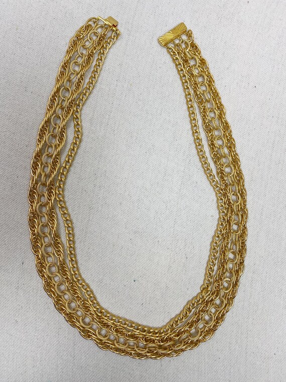 Vintage Signed DB '70s 4 Strand All Different Chu… - image 5