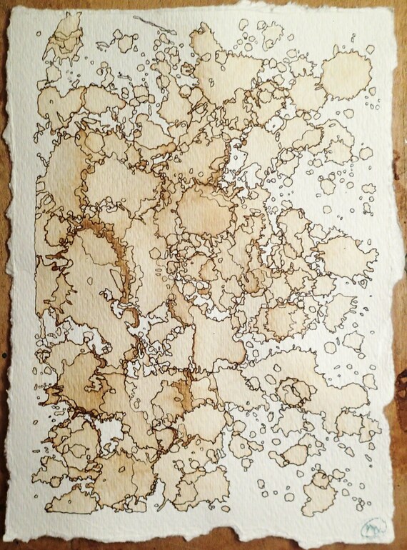 Coffee Abstract Painting Etsy