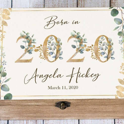 Personalised Baby Keepsake Box Floral Memory Box Baby Shower Etsy