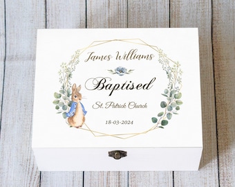 Personalized Baptism keepsake box for baby boy/girl, Custom Christening Memory box, Baby Baptism Christening gift, Blessing Ceremony gift