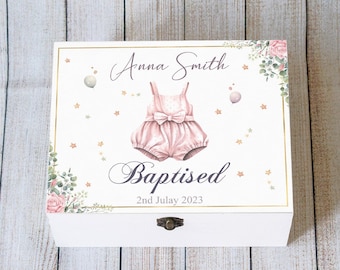 Personalized Baby Girl Baptism Keepsake Box: Christening Gift