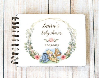 Livro de Assinaturas Personalizado para Chá de Bebê com Tema do Ursinho Pooh: Uma Lembrança Personalizada