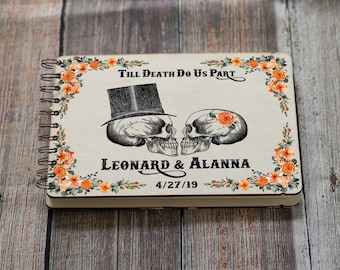 Gothic Skull Wedding Guest Book: Halloween Advice Keepsake