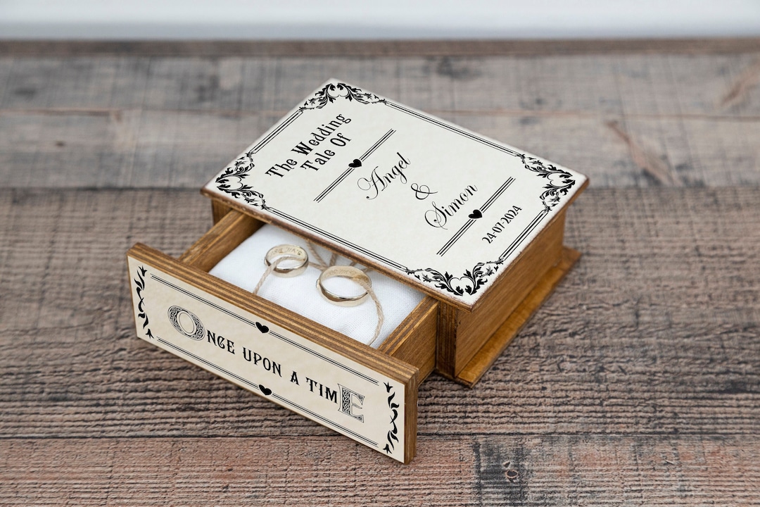 Rustic Wedding Ring Box, Ring Bearer Box, Wooden Ring Box, Wedding Box