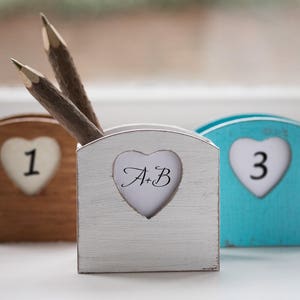Wedding Pen Holder, Guest Book Pen Holder, Personalized and Customized Pen Holder, Wooden pen holder