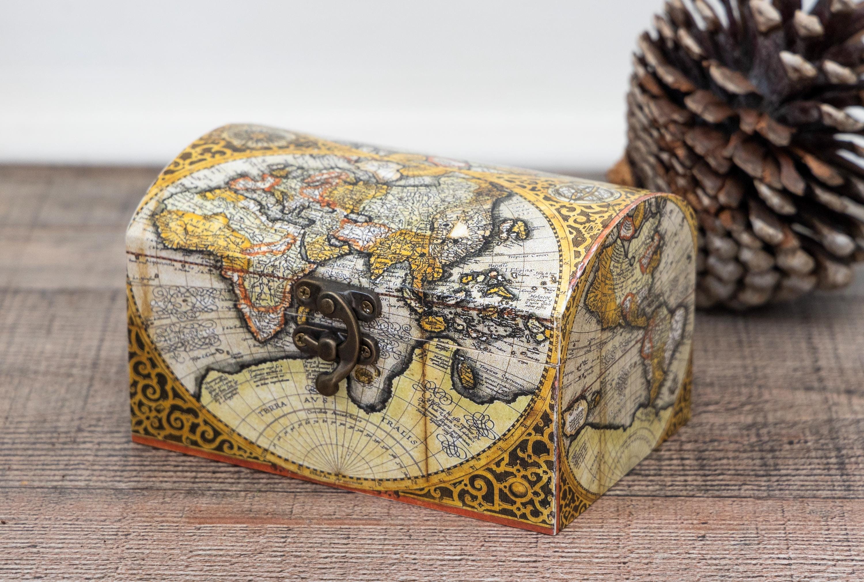 World Map Chest - Etsy