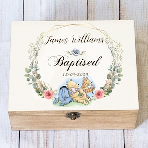 Personalized Christening keepsake box for baby boy/girl, Custom Baptism Memory box, Baby Baptism Christening gift, Blessing Ceremony gift