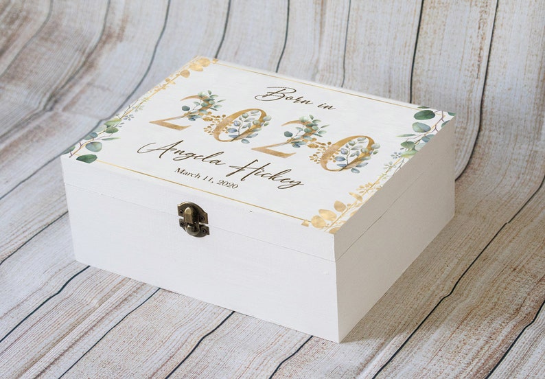Personalised Baby Keepsake Box Born in 2020 Memory Box Baby Etsy UK