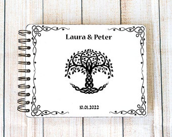 Celtic Tree of Life Wedding Guest Book: Personalized Keepsake