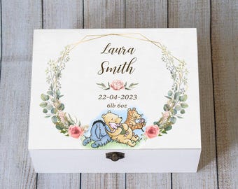 Personalized Winnie the Pooh Keepsake Box: Baby Memory Chest