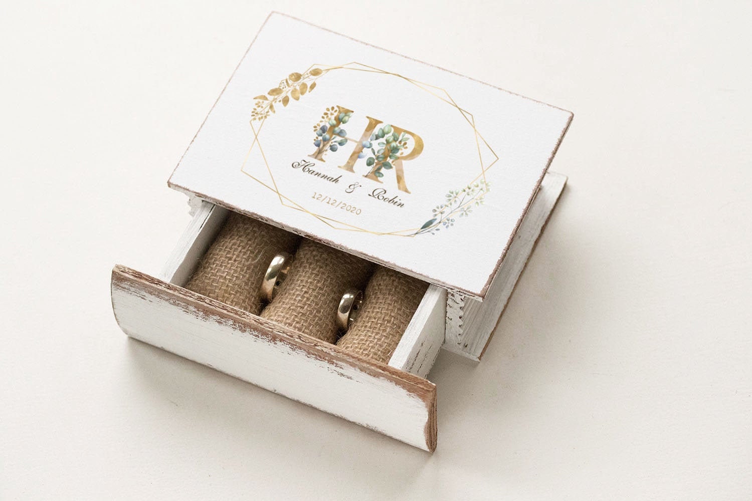 Personalized Wedding ring box, Monogram ring box, Ring bearer box, Floral wedding box, Floral Alphabet box, Book box, Engagement box /pillow