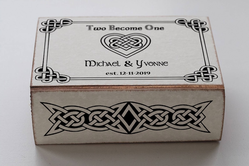 Ring box Gold wedding ring box Celtic Ring bearer box Infinity Heart Wedding box Personalized ring box Book box Engagement ring box Proposal