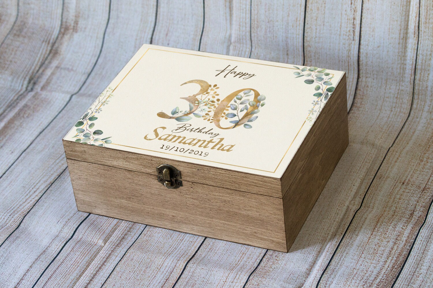 Personalized Birthday Box Custom Keepsake Box Wooden Memory Etsy