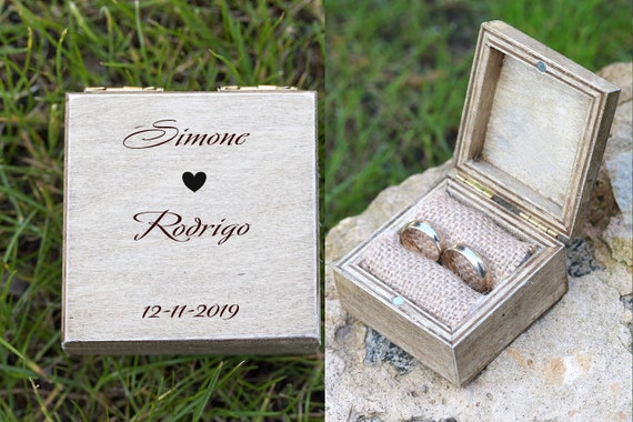 Buy Personalized Wedding Ring Box, Rustic Ring Bearer Box, Engraved Ring Box,  Our Adventure Wedding Box, Proposal Engagement Box Ring Holder Online in  India - Etsy