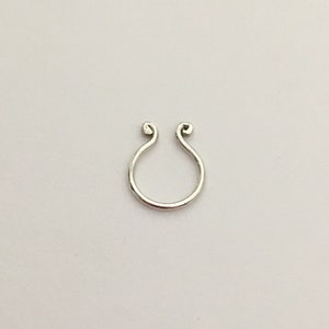 Silver.925 Fake Septum Ring Non piercing jewelry