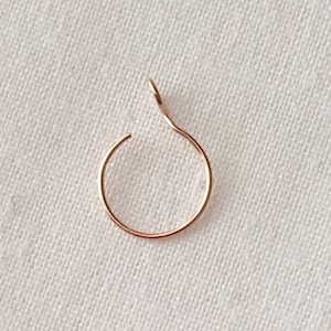 Anillo nasal falso relleno de oro rosa de 14 quilates - Joyería para nariz falsa