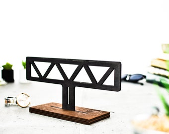 Organizer rack stand watch bracelet wooden holder dock display jewelry wood docking station, gift for man, dad mother construction solid