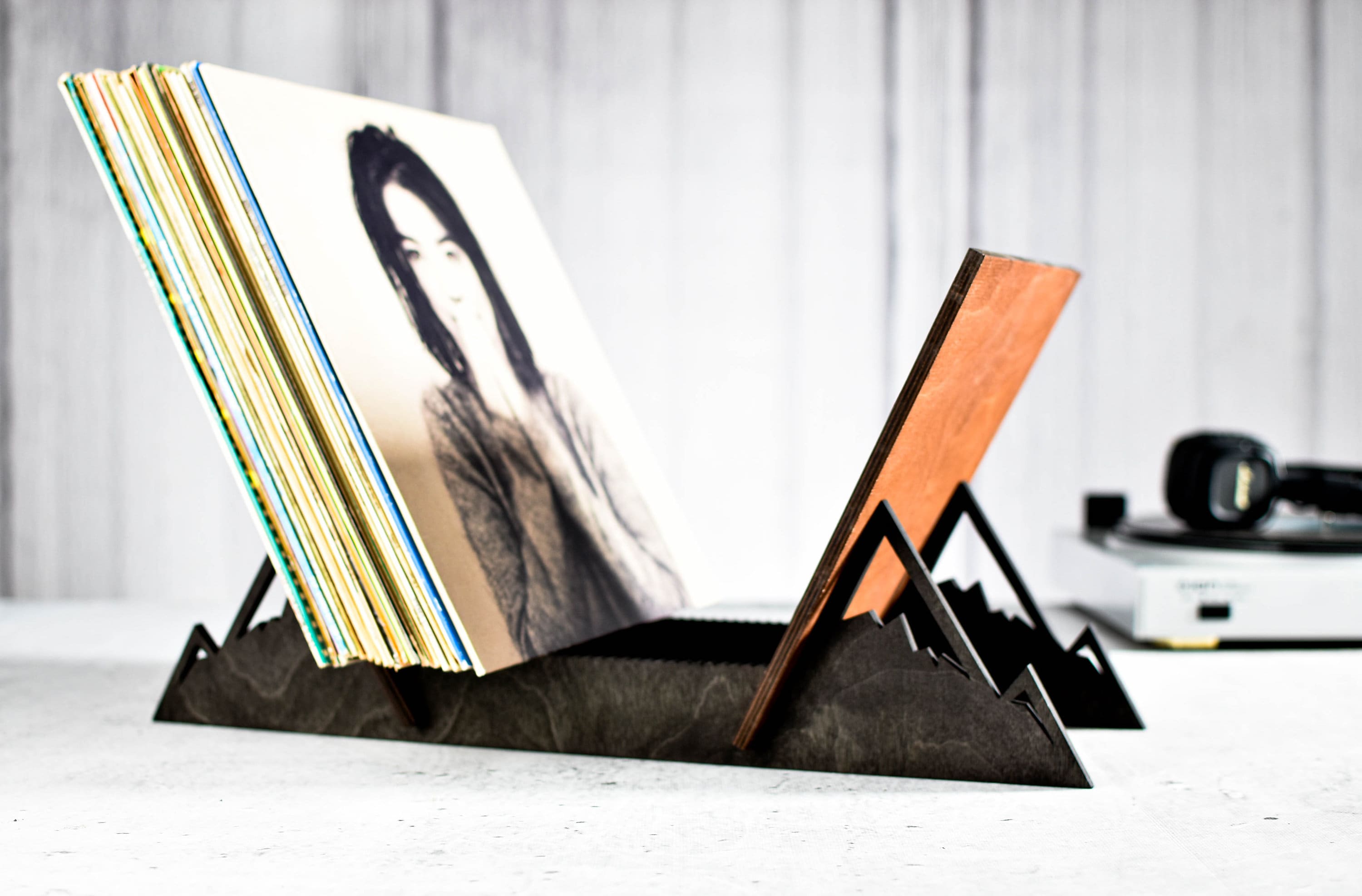 Supporto Per Vinili E CD In Ferro - Organizzatore Per Dischi, Libri E Riviste, 15x15x14 Cm - Foto 7