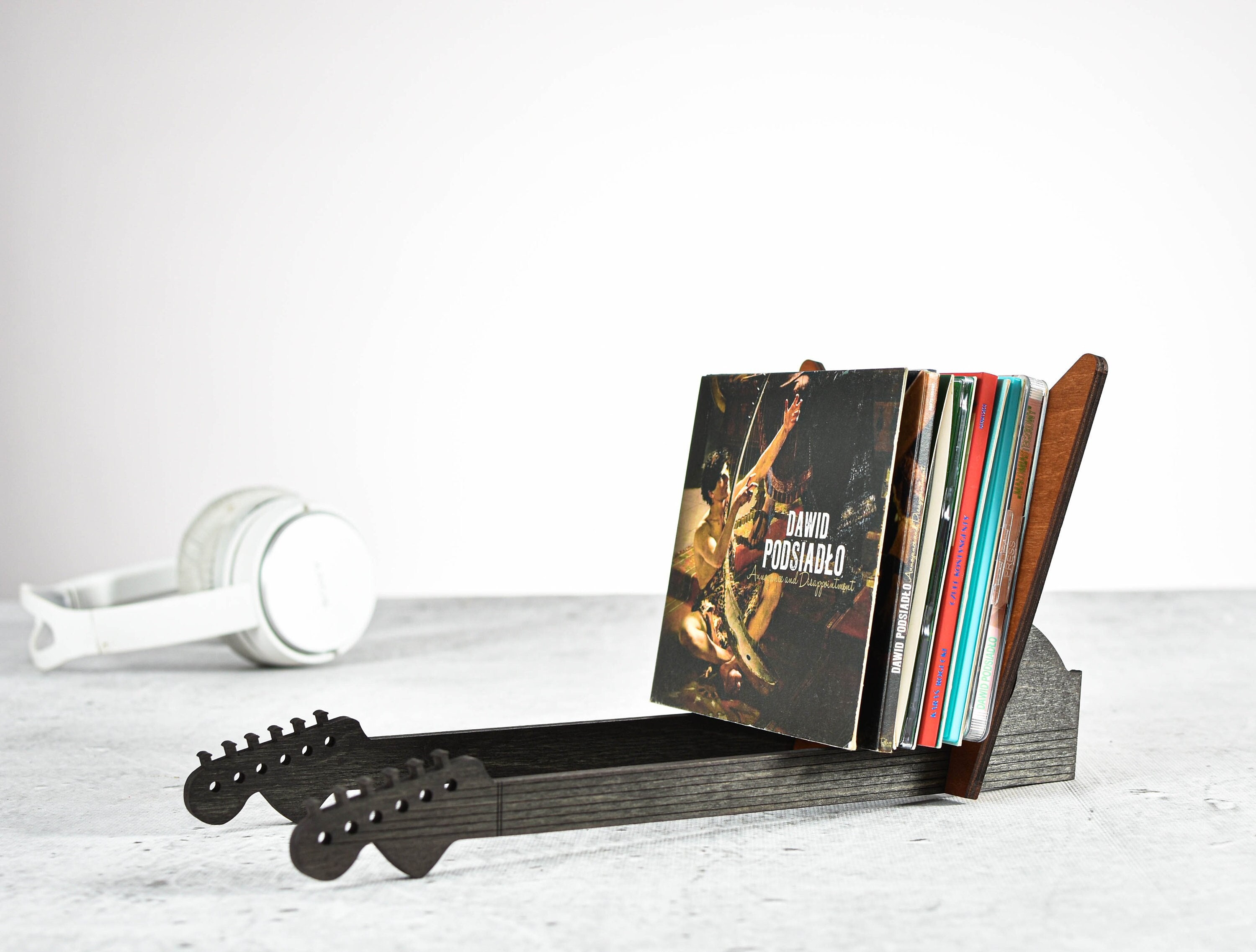 Compact disc stand bookcase desk holder cd  organizer CD box case music lover gift for small shelf for CDs stereo accessory shelf
