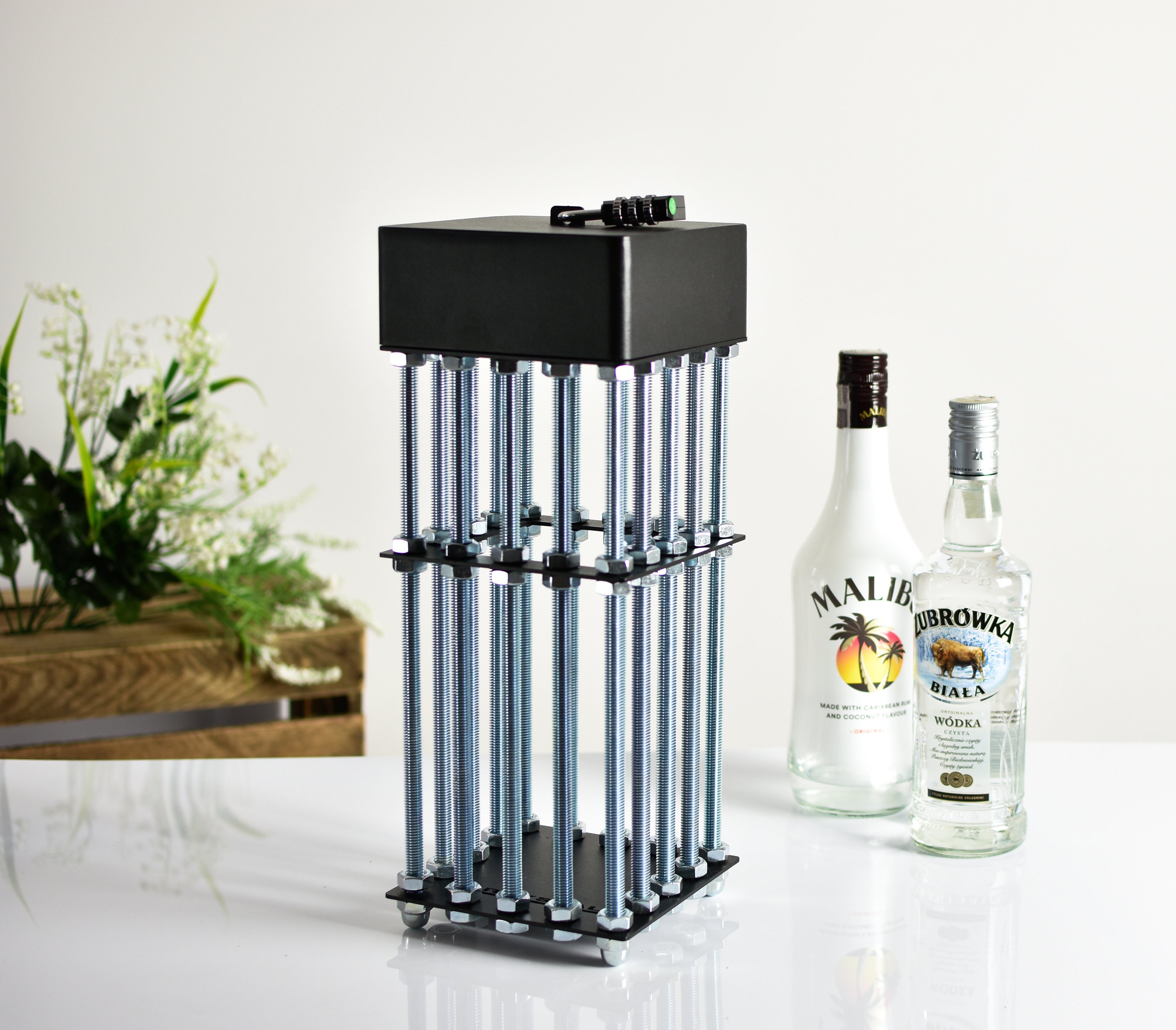 Bottle Cage for Gift Alcohol for Him Security Holder Screw Etsy