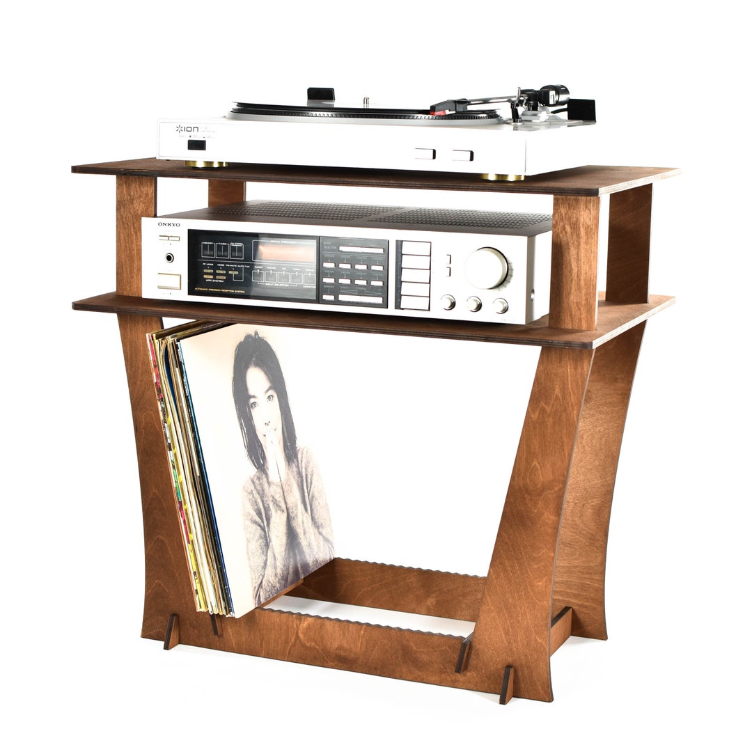 Turntable Stand Vinyl Record Holder Amplifier Table Desk Record Player ...