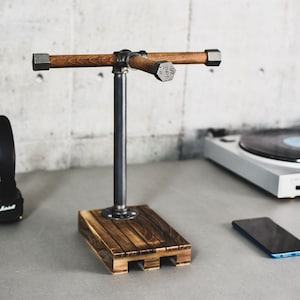 Industrie-Kopfhörer-Ständer, Headset-Ständer, Kopfhörer-Aufhänger, Wasserpfeifenhalter, Dock, Geschenk für ihn, Musikliebhaber,