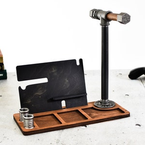 Docking station organizer industriale supporto per cuffie rack display base vassoio cattura tutti i gioielli porta pendenti smartphone dock