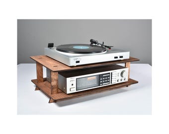 Plywood Turntable Stand, Vinyl Record Storage, Amplifier Table,  record player holder