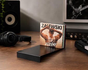 Compact disc stand desk minimalistic holder cd  steel organizer CD box case music lover small shelf for CDs stereo accessory shelf