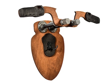 Wall Hanger motorbike double helmets holder jacket gloves hard hat hook chopper bike gift for motorcyclist biker double