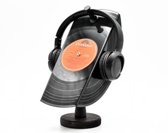 Soporte para auriculares de vinilo, soporte para auriculares, soporte para auriculares, soporte para discos de vinilo, base para auriculares