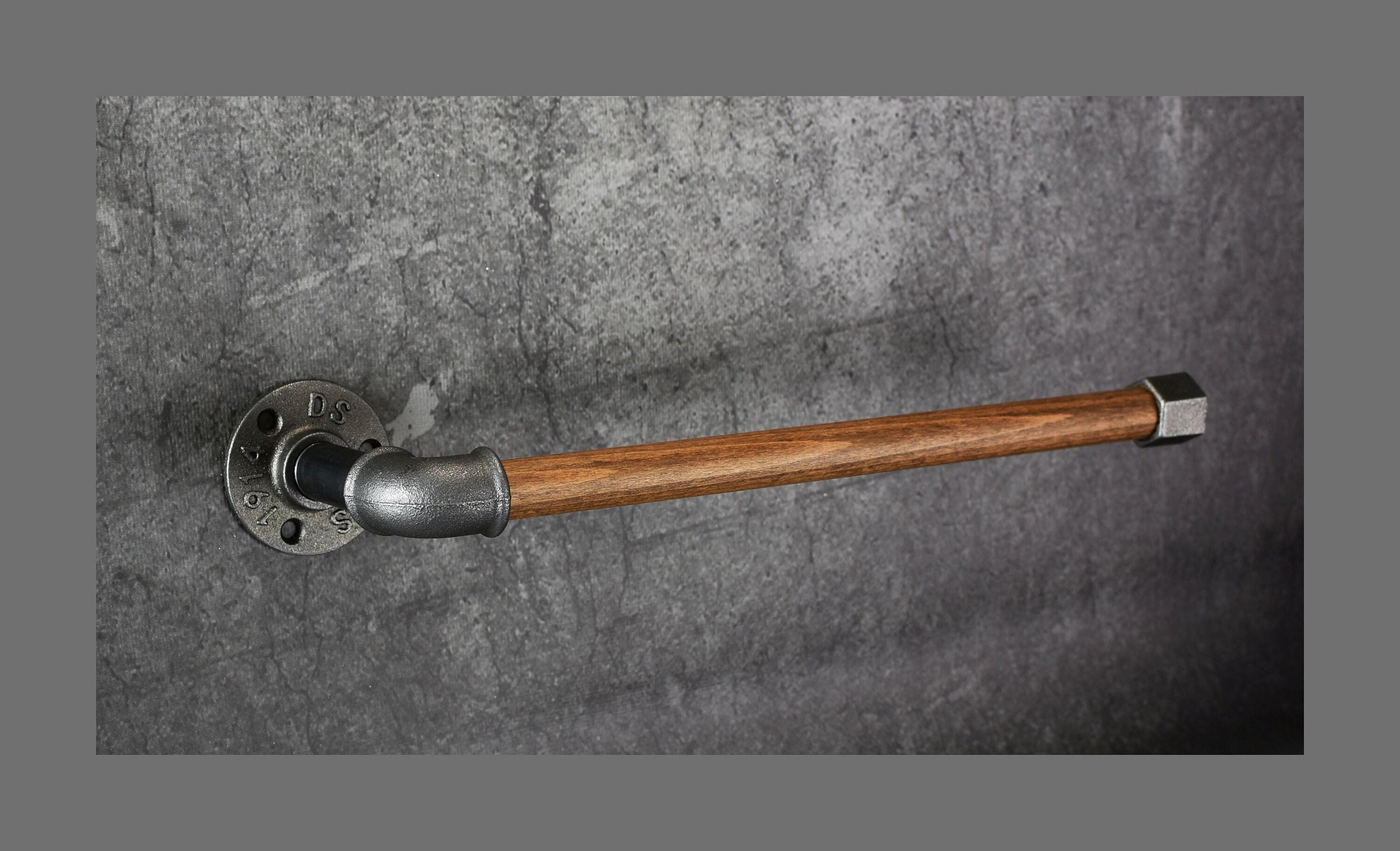 Industrial Paper Towel Holder Rustic Pipe wall mount vertical horizontal