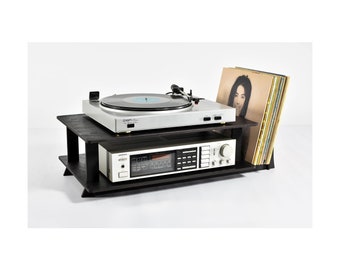 Support pour platine vinyle, amplificateur, table, tourne-disque de bureau, présentoir de rangement sur pied en bois, organiseur de musique, Station d'écoute