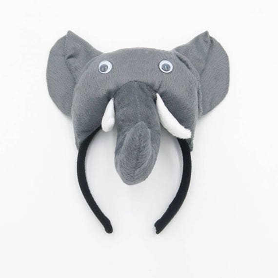 Elephant Animal Set Zoo Farm Jungle Safari Headbands Ear Bow Tail Fancy Dress SZ