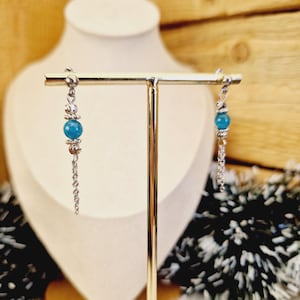 Apatite pearl earrings