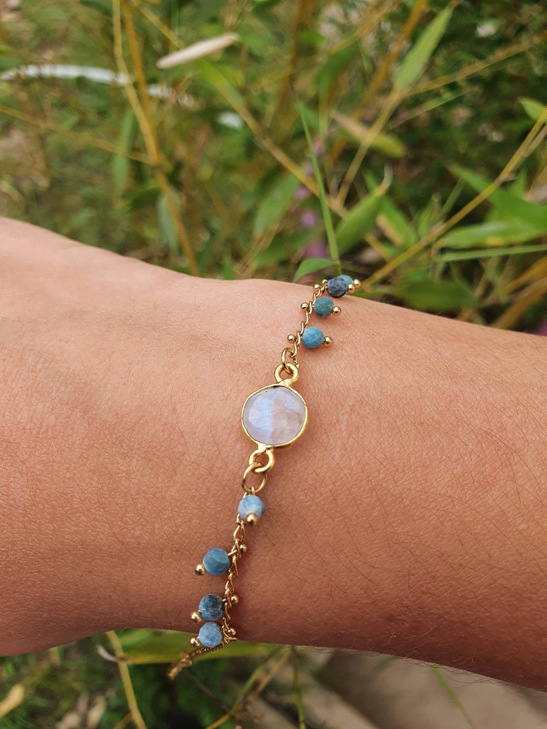 Turquoise moonstone moonstone bracelet